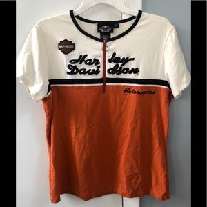 Harley Davidson quarter zip T-shirt